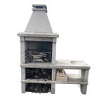 Barbecue en granit avec module latéral