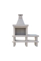 Barbecue en granit avec module latéral
