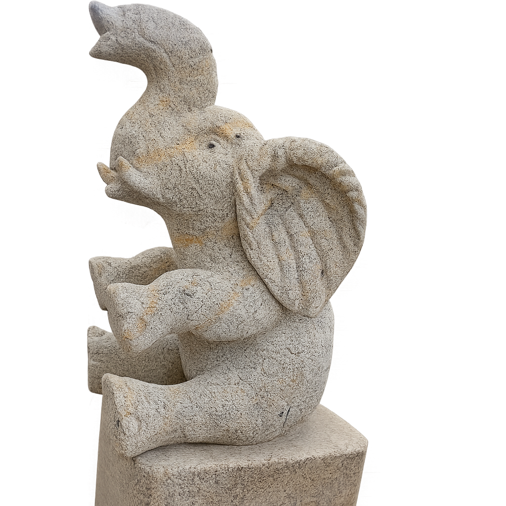 Colonne et chapeau de pilier éléphant