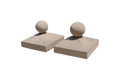 Chapeau de pilier pointe de diamant avec boule