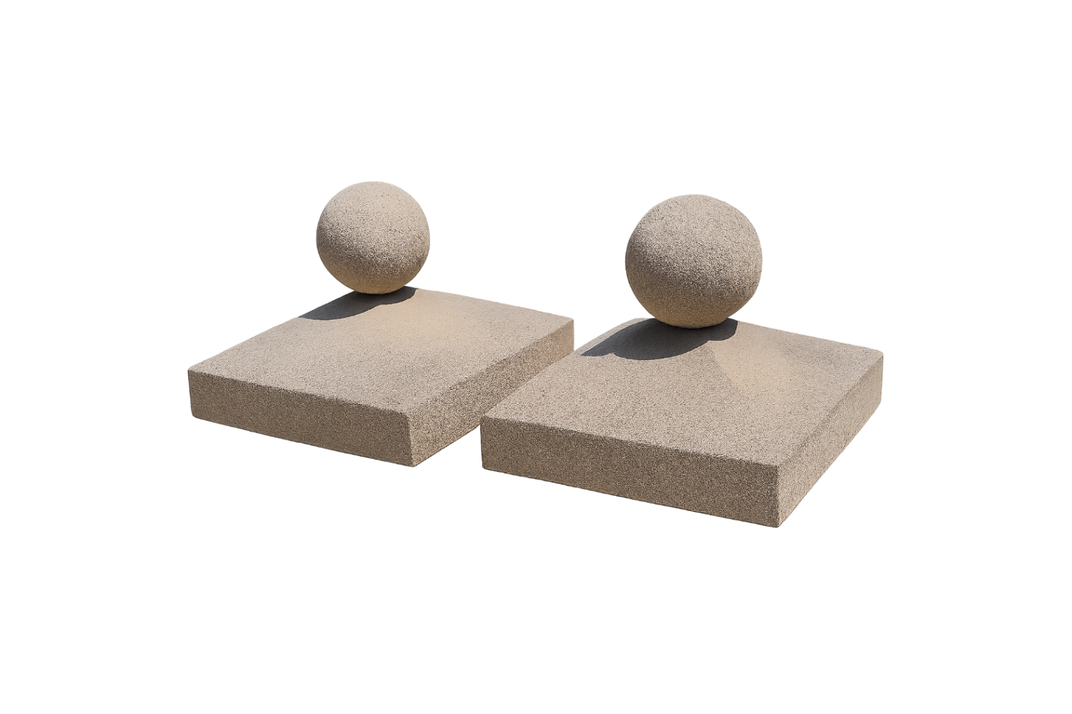 Chapeau de pilier pointe de diamant avec boule