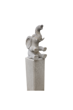 Colonne et chapeau de pilier éléphant