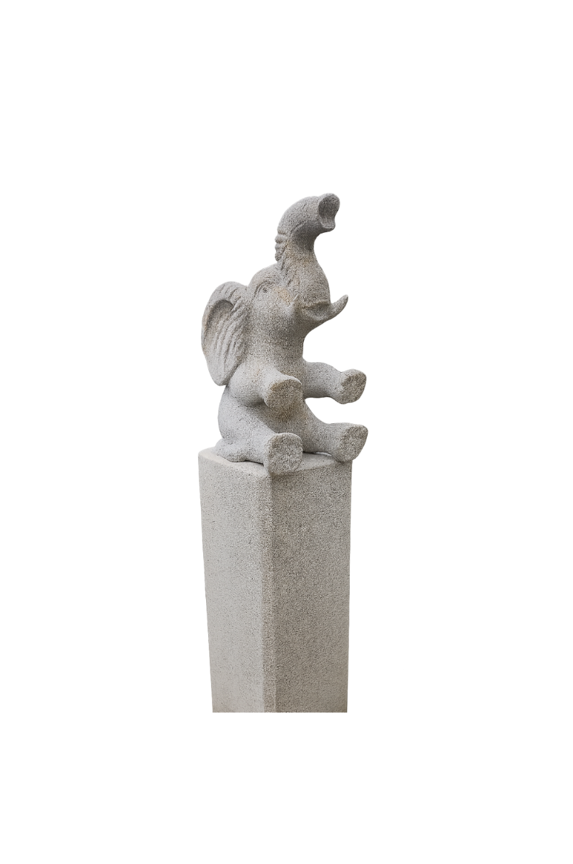 Colonne et chapeau de pilier éléphant